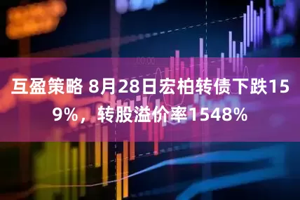 互盈策略 8月28日宏柏转债下跌159%，转股溢价率1548%